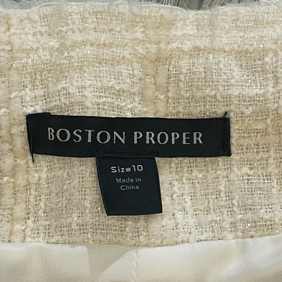 Boston Proper Cream Pearl-Embellished Jacket - Picture 9 of 10